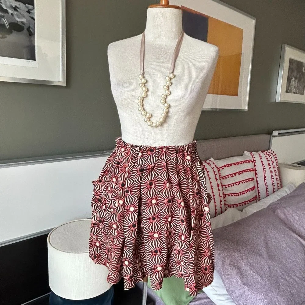 * Free People So Much Sun Retro Pleated Skirt Cargo Pockets Size S/P     - A1443